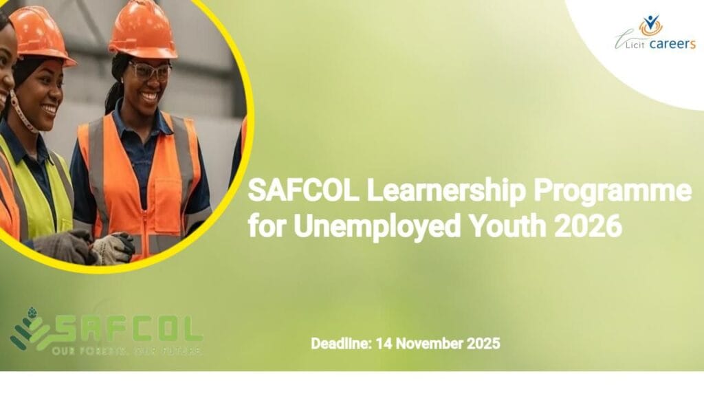 SAFCOL Learnership Programme for Unemployed Youth 2026
